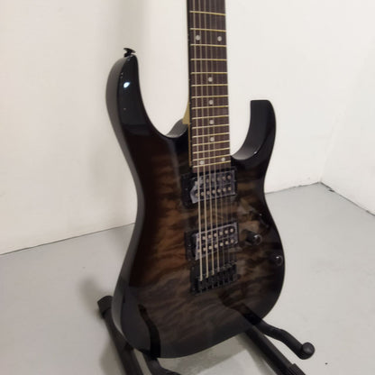 Ibanez Gio GRX70QA Electric Guitar - Transparent Black Burst (GRX70QA-TKS)