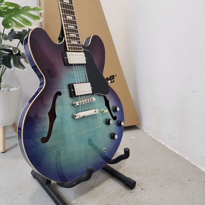 Epiphone ES-335 Pro Semi-Hollowbody with Humbucker (HH) Electric Guitar - Figured Blueberry Burst (ES335 / ES 335 )