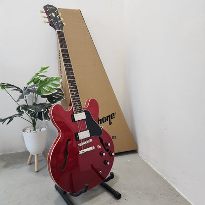 Epiphone ES-335 Pro Semi-Hollowbody with Double Humbucker (HH) Electric Guitar - Cherry (ES335 / ES 335 )