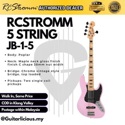 RCSTROMM (5 String) Jazz Bass Guitar (JB-1-5 / KB02-5)