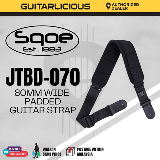 Sqoe JTBD-070 80mm wide Padded Guitar Strap