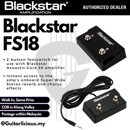 Blackstar FS-18 Footswitch for Acoustic:Core 30 ( FS18 / FS 18 )