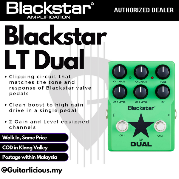 Blackstar LT Dual – Guitar Effect Pedal ( LT Pedal / LT-DUAL / LTDUAL ) - (Website Clearance)