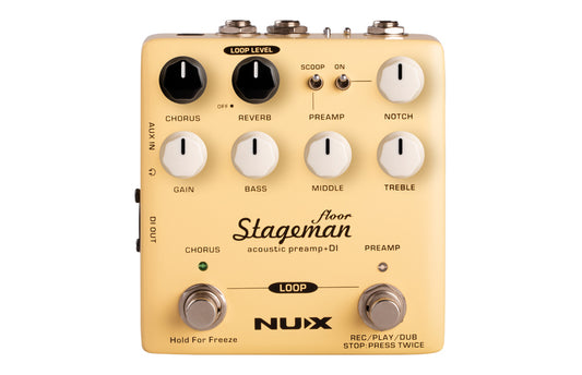 Nux NAP-5 Stageman Floor Acoustic Preamp And DI Effect Pedal Footswitch ( NAP5 / NAP 5 )