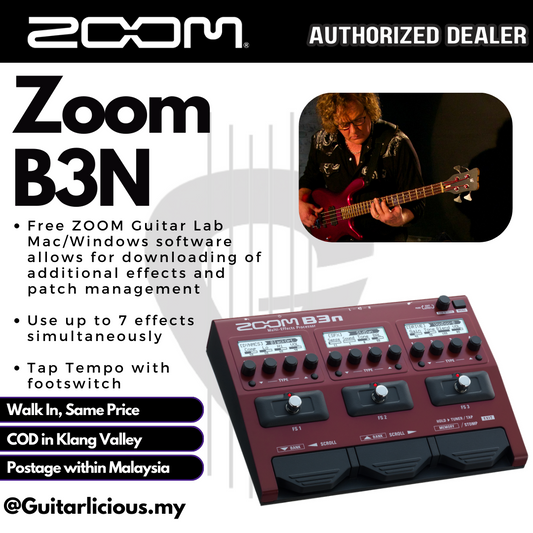 Zoom B3n Bass Guitar Multi Effects Pedal Processor Stompbox ( B-3n / B3N )