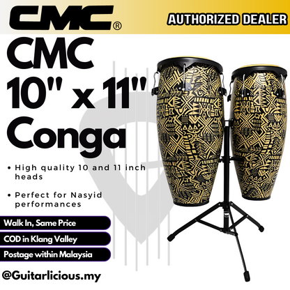 CMC Conga Drum 10 inch x 11 inch with Conga Stand (Made in Thailand)