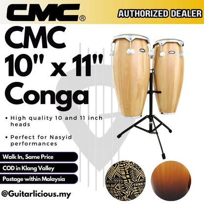 CMC Conga Drum 10 inch x 11 inch with Conga Stand (Made in Thailand)