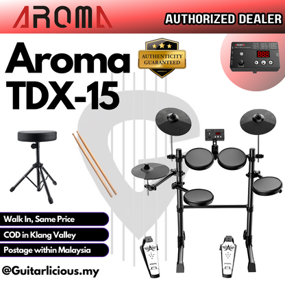 AROMA TDX-15 Digital Drum Set with Silicon Drum Pad (TDX 15 / TDX-15 )