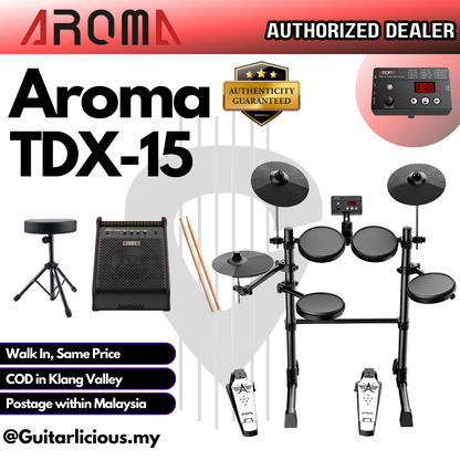 AROMA TDX-15 Digital Drum Set with Silicon Drum Pad (TDX 15 / TDX-15 )