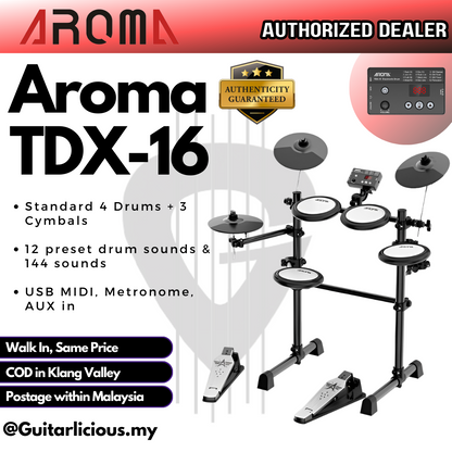 AROMA TDX16 Digital Drum Set with Mesh Finish Drum Pad (TDX 16 / TDX-16 )