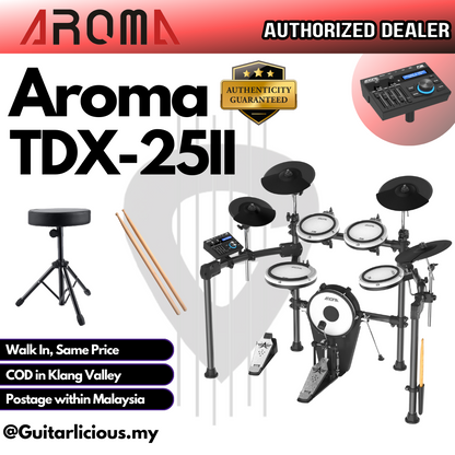 AROMA TDX25-II Digital Drum Set with mesh finish drum pad & kick tower (TDX 25 / TDX25II / TDX-25-2 )