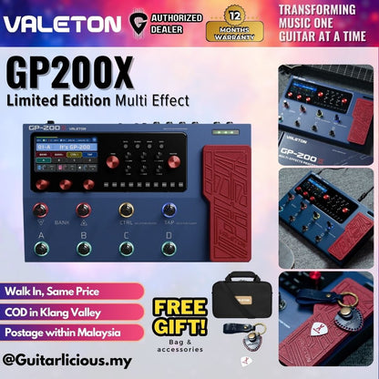 New Release ⭐ Valeton GP-200X Guitar Multi-Effect Amp Simulator with FREE BAG (Black) ( GP200X / GP 200X ) - 10th-Anniversary Model