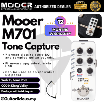 Mooer M701 Tone Capture GTR EQ Sampler Micro Series Guitar Pedal Effect ( M-701 / M 701 )