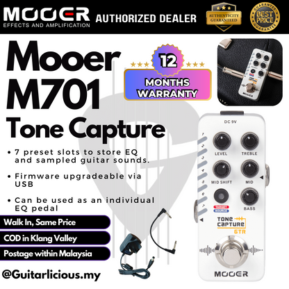 Mooer M701 Tone Capture GTR EQ Sampler Micro Series Guitar Pedal Effect ( M-701 / M 701 )