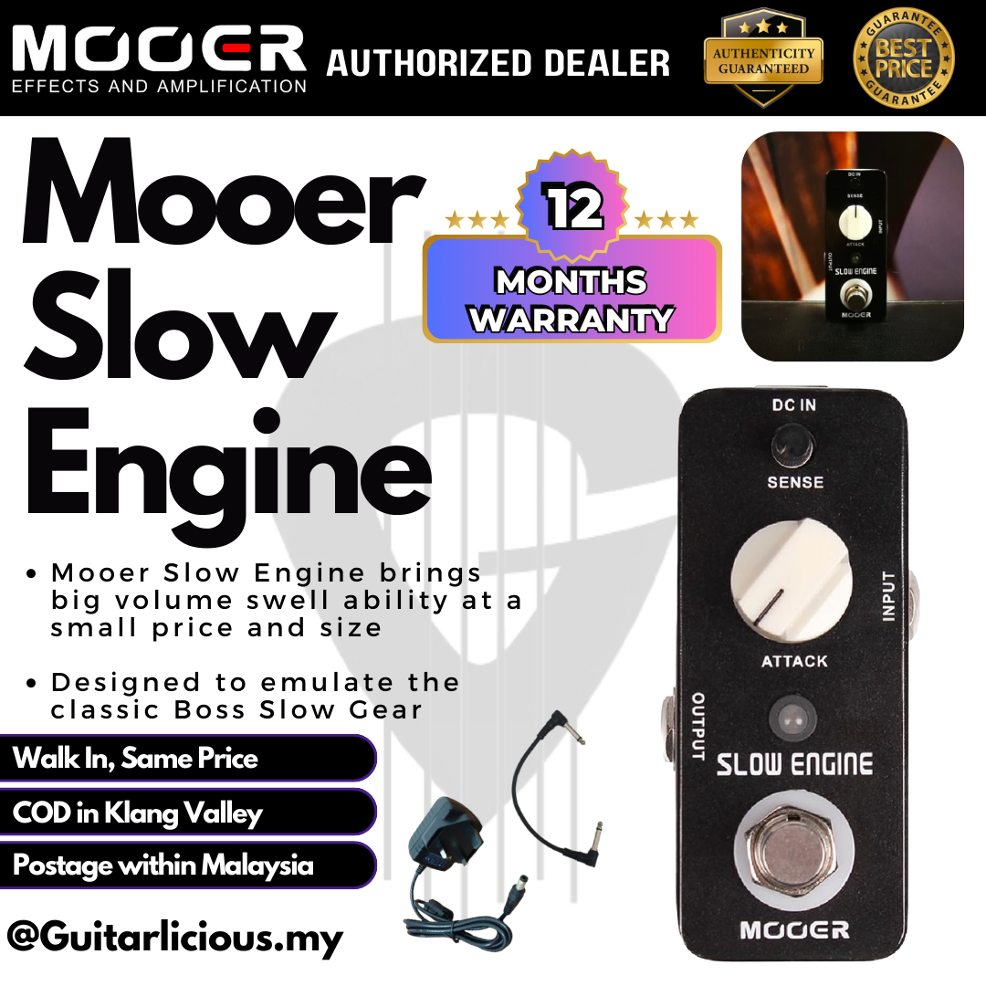 boss slow gear pedal Mooer MSG1 Slow Engine Slow Motion Micro Series Guitar Pedal Effect – GUITARLICIOUS