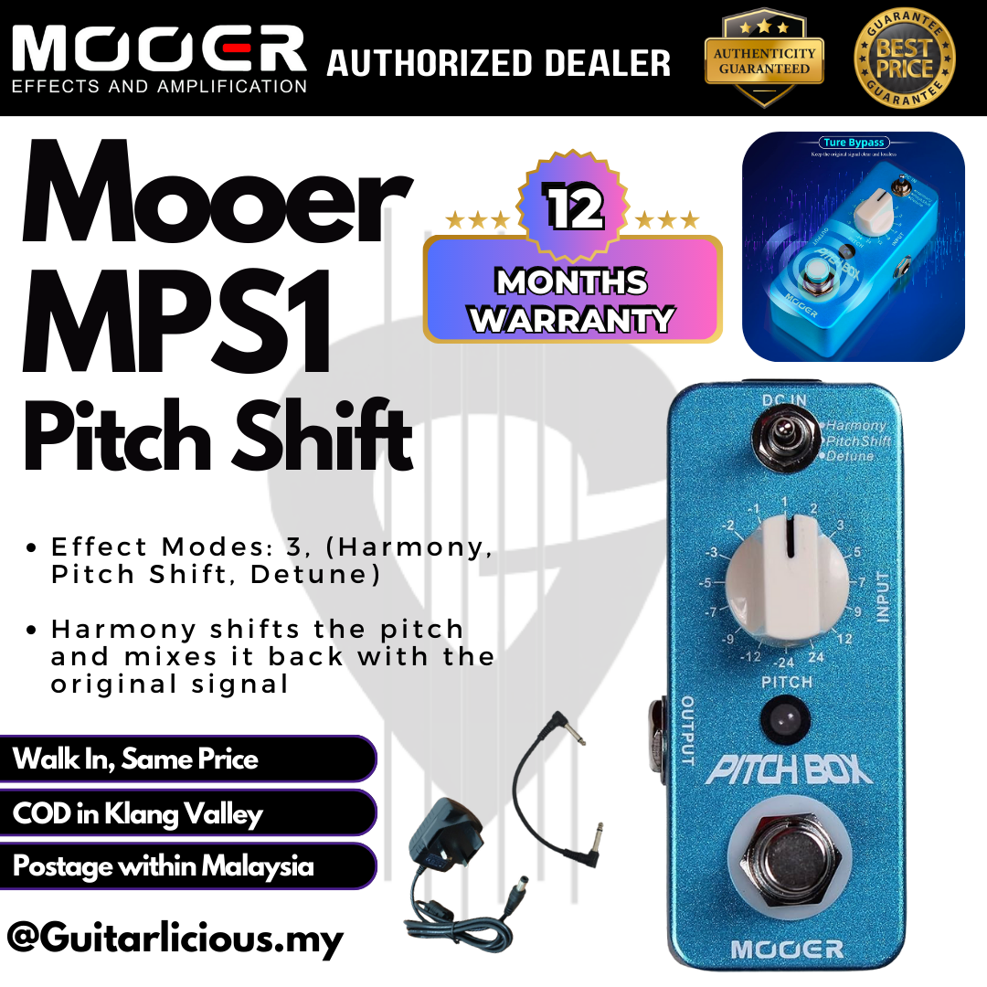 Pith Box Mooer MPS1 Pitch Box Harmony Pitch-Shift Micro Series Guitar Pedal Eff ...