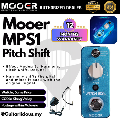 Mooer MPS1 Pitch Box Harmony Pitch-Shift Micro Series Guitar Pedal Effect ( MPS-1 / MPS 1 )