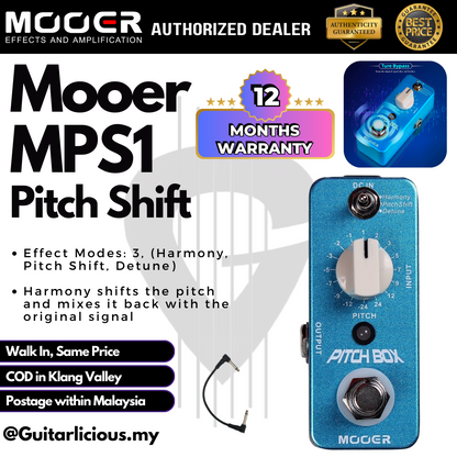 Mooer MPS1 Pitch Box Harmony Pitch-Shift Micro Series Guitar Pedal Effect ( MPS-1 / MPS 1 )