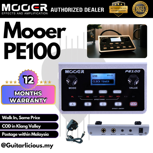 Mooer PE 100 Portable Multi-Effects Pedal (PE100 / PE-100)