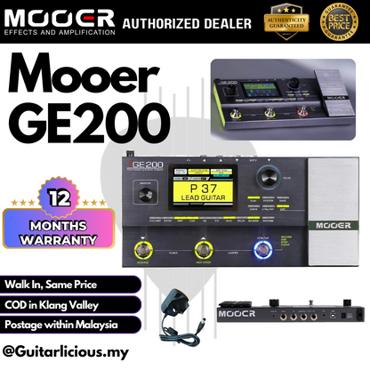 best guitar multi effects pedal under $200 Mooer GE200 Multi-Effects Guitar Pedal (GE 200 / GE-200) – GUITARLICIOUS