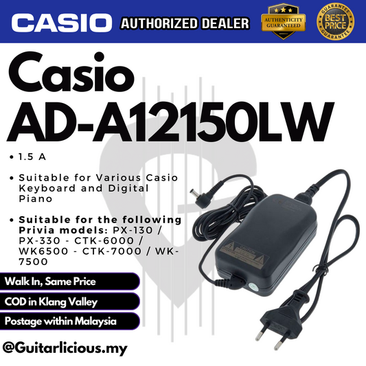 Casio AD-A12150LW 12 Watt Original Power Supply Adapter For Casio Digital Piano (ADA12150LW)