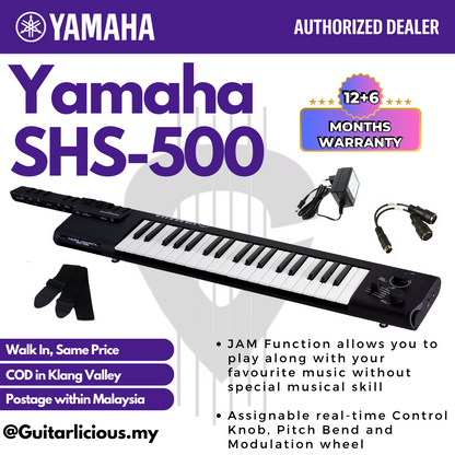 Yamaha SHS-500 Sonogenic Keytar - Black (SHS500 / SHS 500)