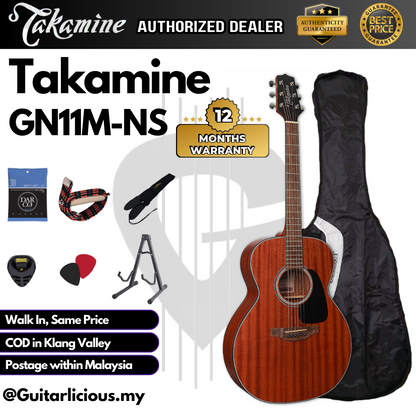 Takamine GN11MNS Nex Body Full Mahogany Satin Acoustic Guitar (GN11-MNS/GN-11M / GN11 / GN11 MNS)