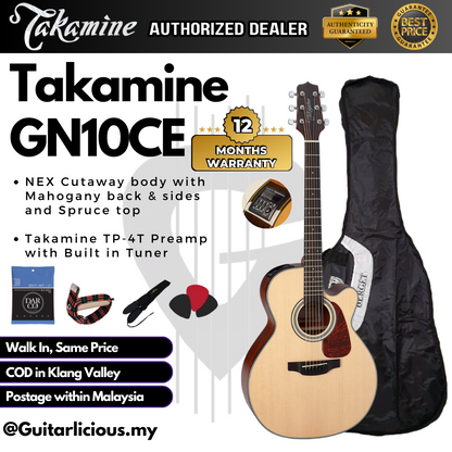 Takamine GN10CE NS Nex Cutaway Spruce Top Acoustic-Electric With TP-4T Preamp (GN10 CE NS)