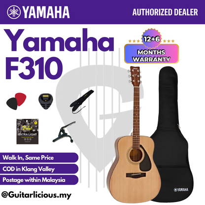 YAMAHA F310 , 41 inch Acoustic Guitar with FREE Gig Bag suitable for Beginner ( F310 / F-310 / F 310 )