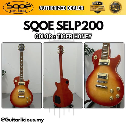 SQOE SELP200 Les Paul Body HH Electric Guitar Rosewood Fretboard ( SELP / SELP-200 / LP )