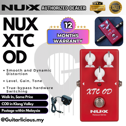 NUX Reissue Series XTC OD Pedal for Blues & Classic Rock ( XTC-OD )