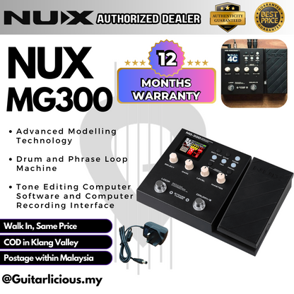 NUX MG300 Guitar Modelling Processor Multi Effects Pedal (MG-300 / MG 300)