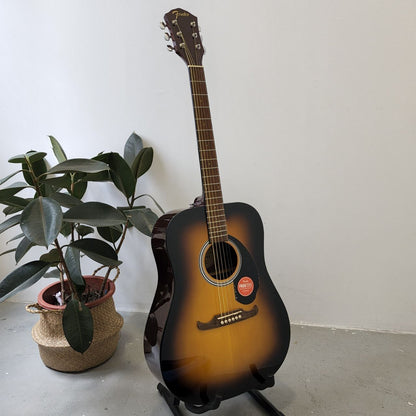 FENDER ( FA-125 / FA125 ) Dreadnought Acoustic Guitar w/bag, Walnut FB, Sunburst - (F03-097-1210-732)