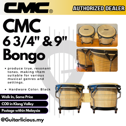 CMC Bongo Drum 6 3/4 inch & 9 inch with hardware (Made in Thailand) / CMC-BK / CMC-CR