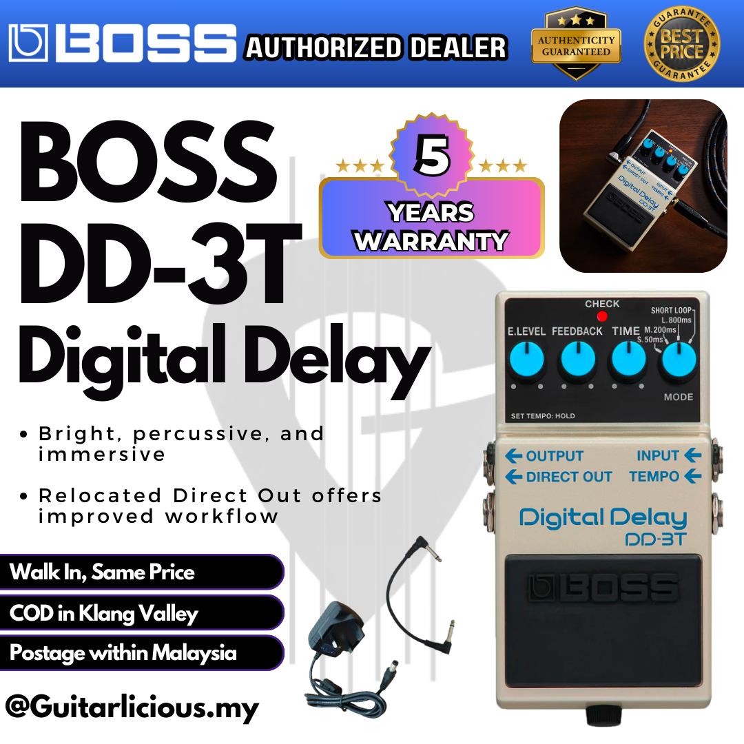 BOSS Digital Delay (DD-3T / DD3 / DD3T / DD 3T) Guitar Pedal Effect ...