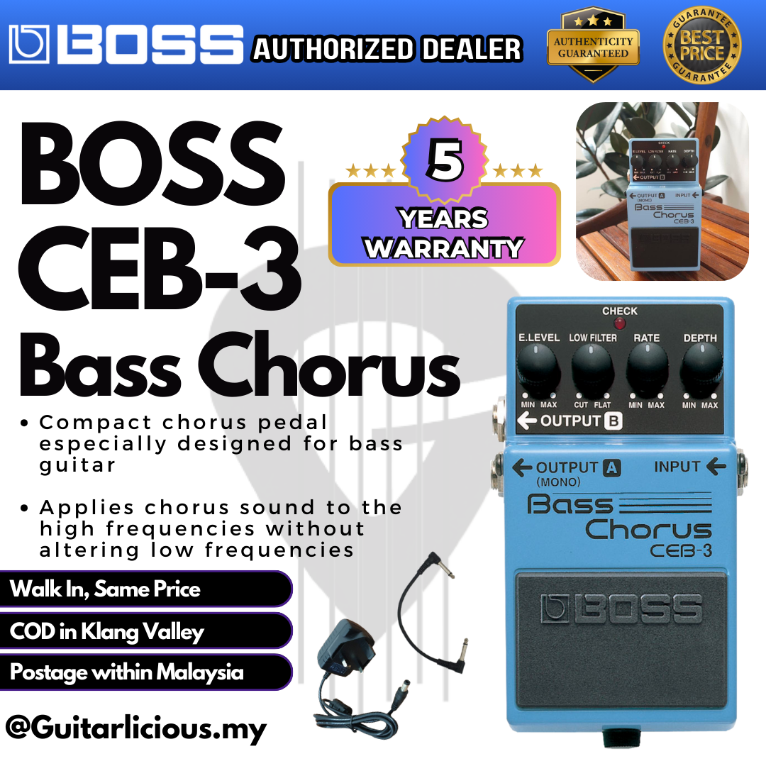 best bass chorus pedal BOSS Bass Chorus ( CEB-3 / CEB3 / CEB 3 ) Guitar Pedal Effect – GUITARLICIOUS