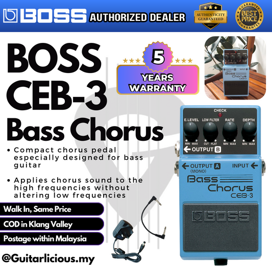 BOSS Bass Chorus ( CEB-3 / CEB3 / CEB 3 ) Guitar Pedal Effect