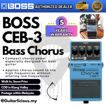BOSS Bass Chorus ( CEB-3 / CEB3 / CEB 3 ) Guitar Pedal Effect BOSS Bass Chorus ( CEB-3 / CEB3 / CEB 3 ) Guitar Pedal Effect