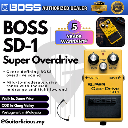 BOSS Super Overdrive (SD-1 / SD1 / SD 1) Guitar Pedal Effect