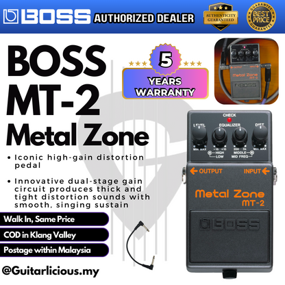 BOSS Metal Zone (MT-2 / MT2 / MT 2) Guitar Pedal Effect