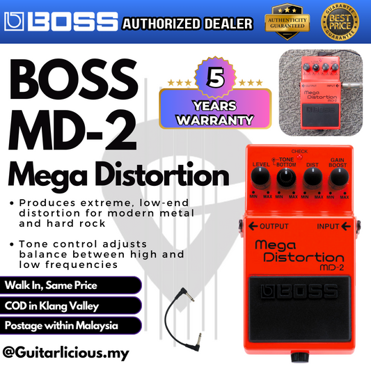 BOSS Mega Distortion (MD-2 / MD 2 / MD2) Guitar Pedal Effect