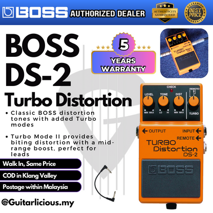 BOSS Turbo Distortion (DS-2 / DS2 / DS 2) Guitar Pedal Effect