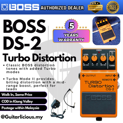 ds 2 pedal BOSS Turbo Distortion (DS-2 / DS2 / DS 2) Guitar Pedal Effect – GUITARLICIOUS
