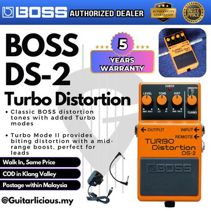 BOSS Turbo Distortion (DS-2 / DS2 / DS 2) Guitar Pedal Effect