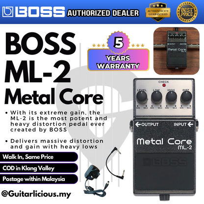 Boss ML-2 Metal Core Guitar Effects Pedal (ML-2 / ML2 / ML 2)