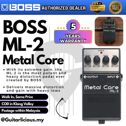 Boss ML-2 Metal Core Guitar Effects Pedal (ML-2 / ML2 / ML 2)