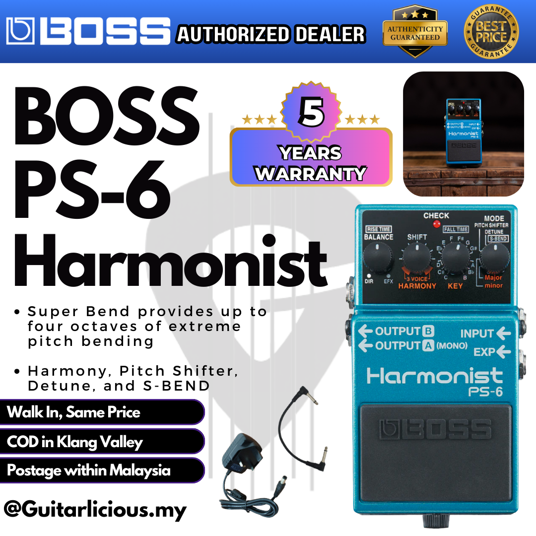 boss ps 6 expression pedal BOSS Harmonist ( PS-6 / PS 6 / PS6 ) Guitar Effects Pedal – GUITARLICIOUS