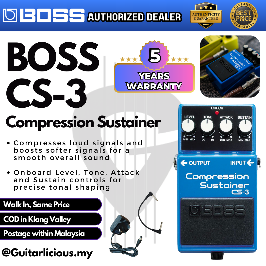 BOSS Compression Sustainer (CS-3 / CS3 / CS 3) Guitar Pedal BOSS Compression Sustainer (CS-3 / CS3 / CS 3) Guitar Pedal
