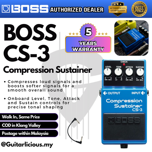 BOSS Compression Sustainer (CS-3 / CS3 / CS 3) Guitar Pedal Effect