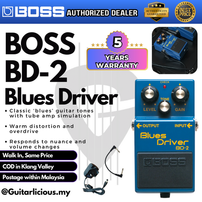 BOSS Blues Driver (BD-2 / BD2 / BD 2) Guitar Pedal Effect